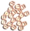 20 10x9mm Rose Pink Oval Window Beads